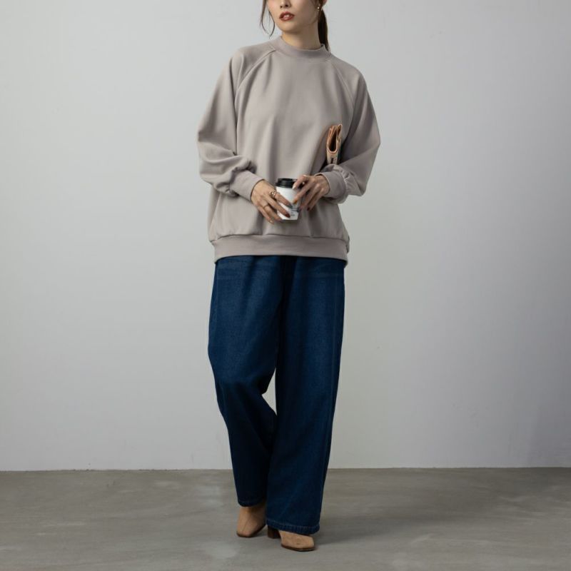 NAVY  フワモチハイネックプルオーバー レディース商品画像-4