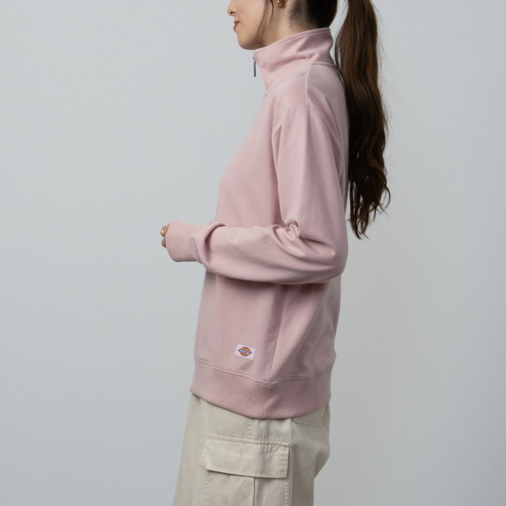 Dickies ミニ裏毛ハーフジップトレーナー レディース商品画像-5
