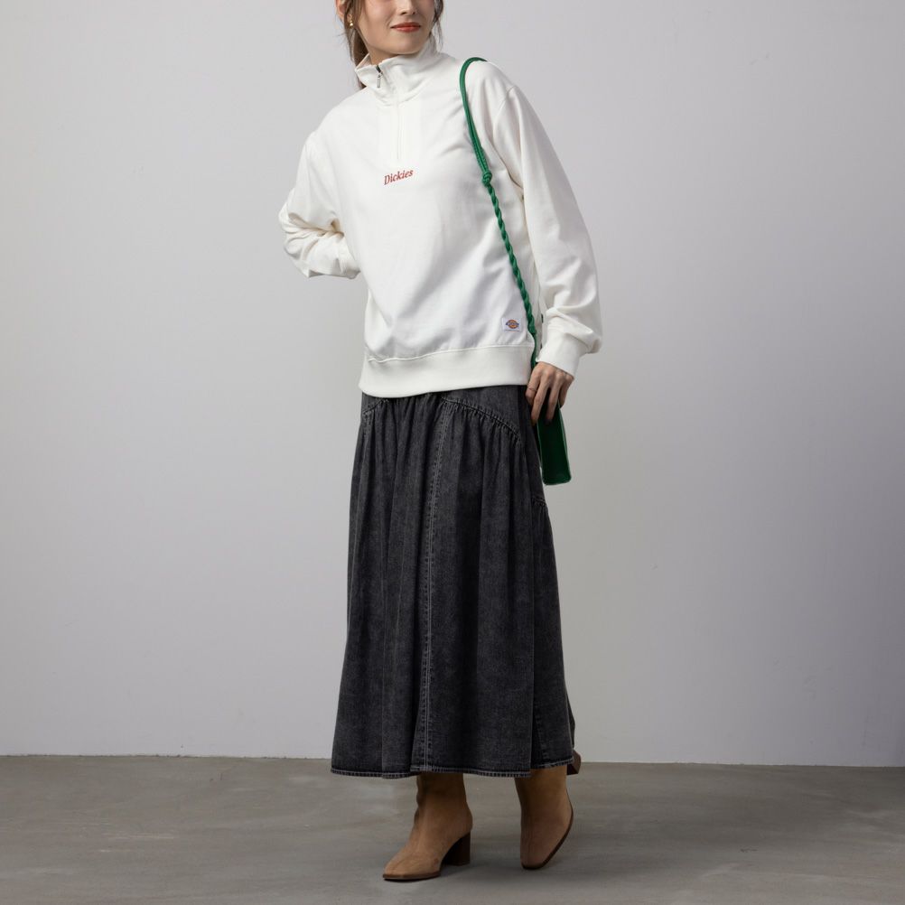 Dickies ミニ裏毛ハーフジップトレーナー レディース商品画像-7