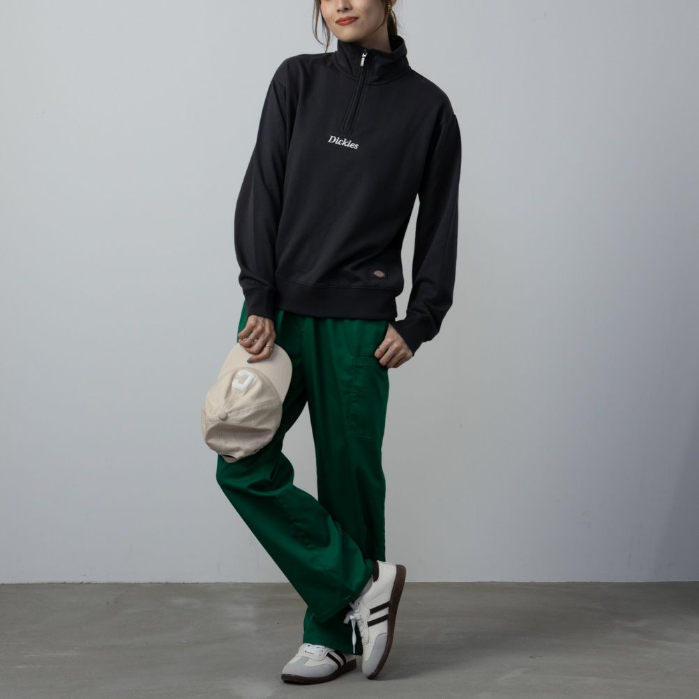 Dickies ミニ裏毛ハーフジップトレーナー レディース商品画像-8