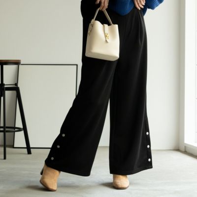 NAVY  カラーワイドパンツ レディース