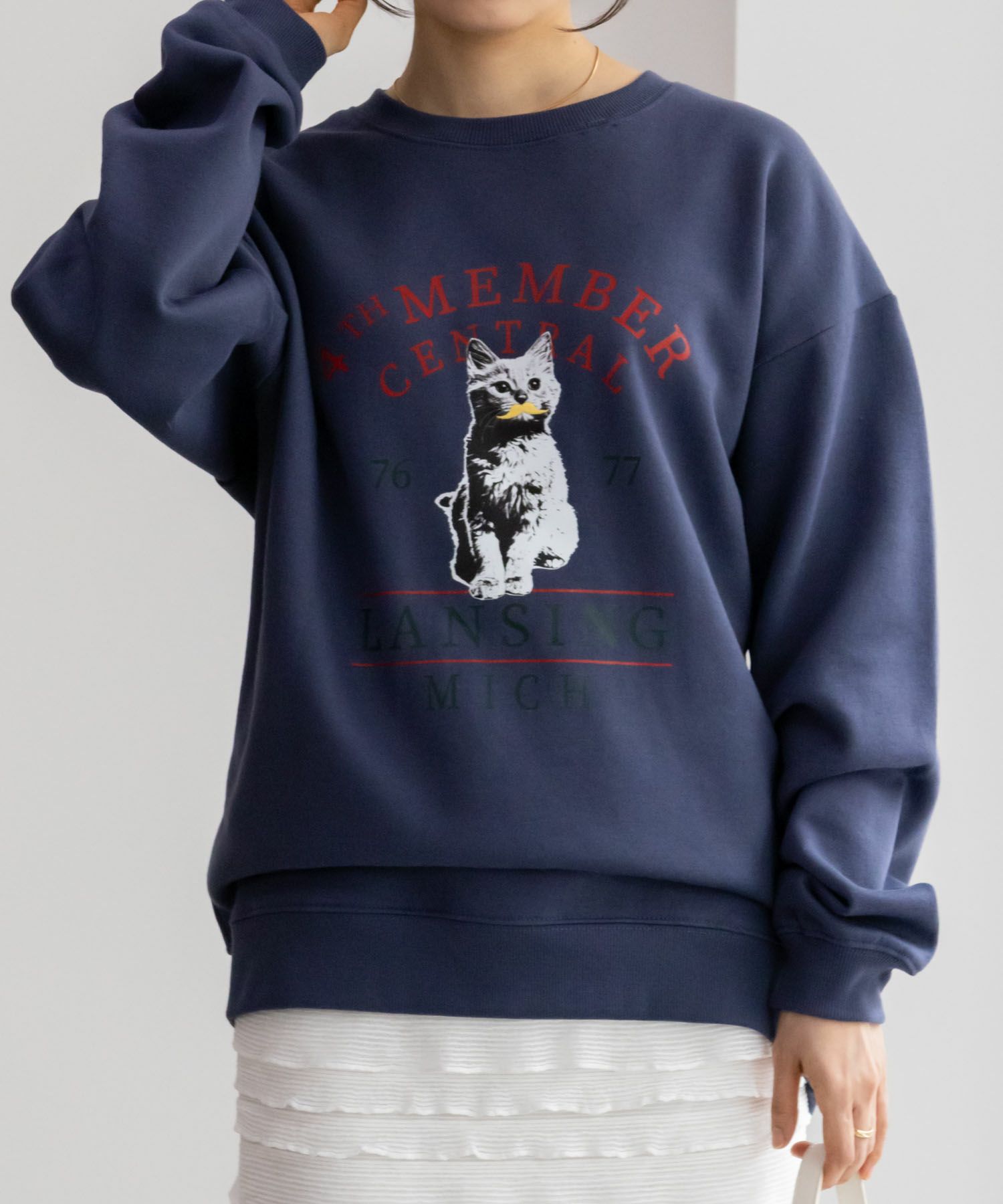 アニマルフォトプリントトレーナー メンズ商品画像-4