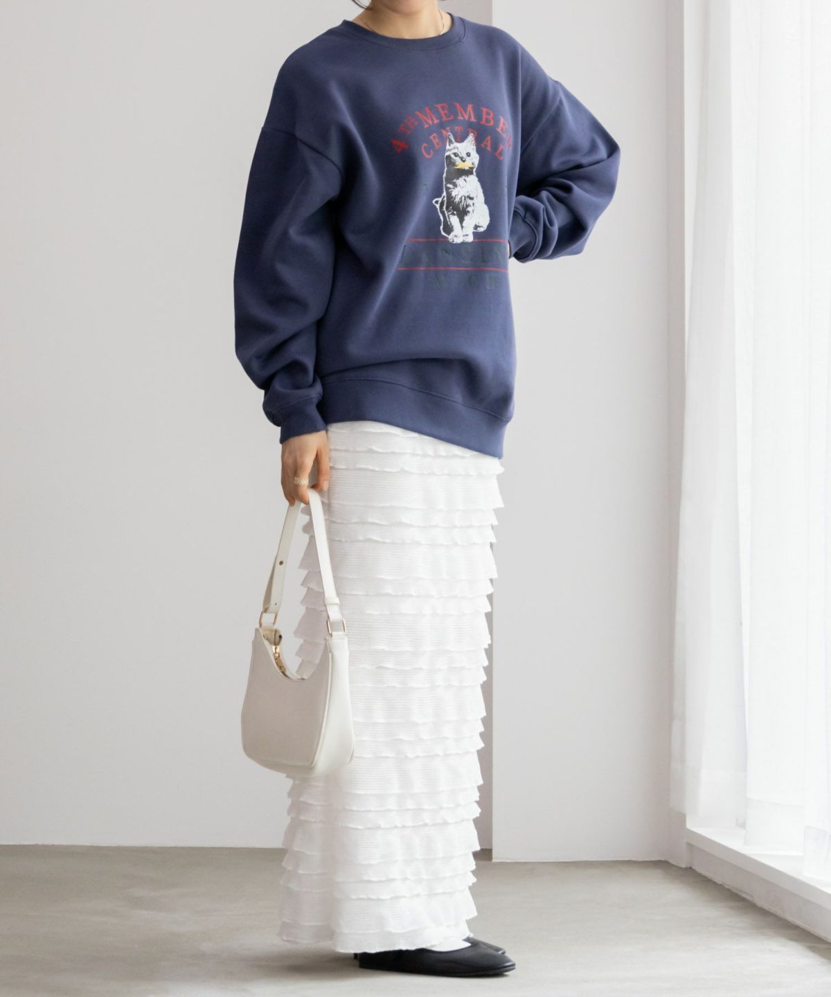 アニマルフォトプリントトレーナー メンズ