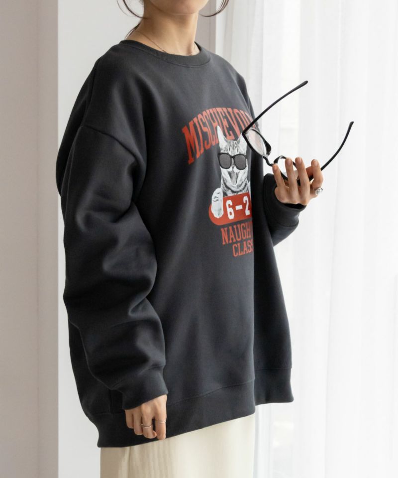 アニマルフォトプリントトレーナー メンズ