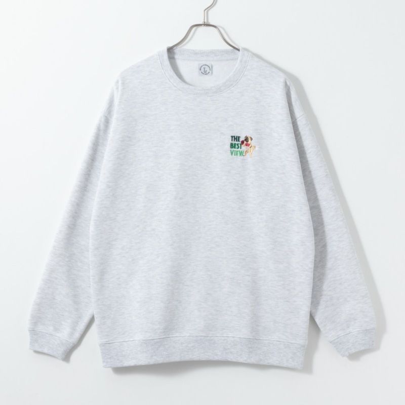 アニマルワンポイント刺繍トレーナー メンズ商品画像-1