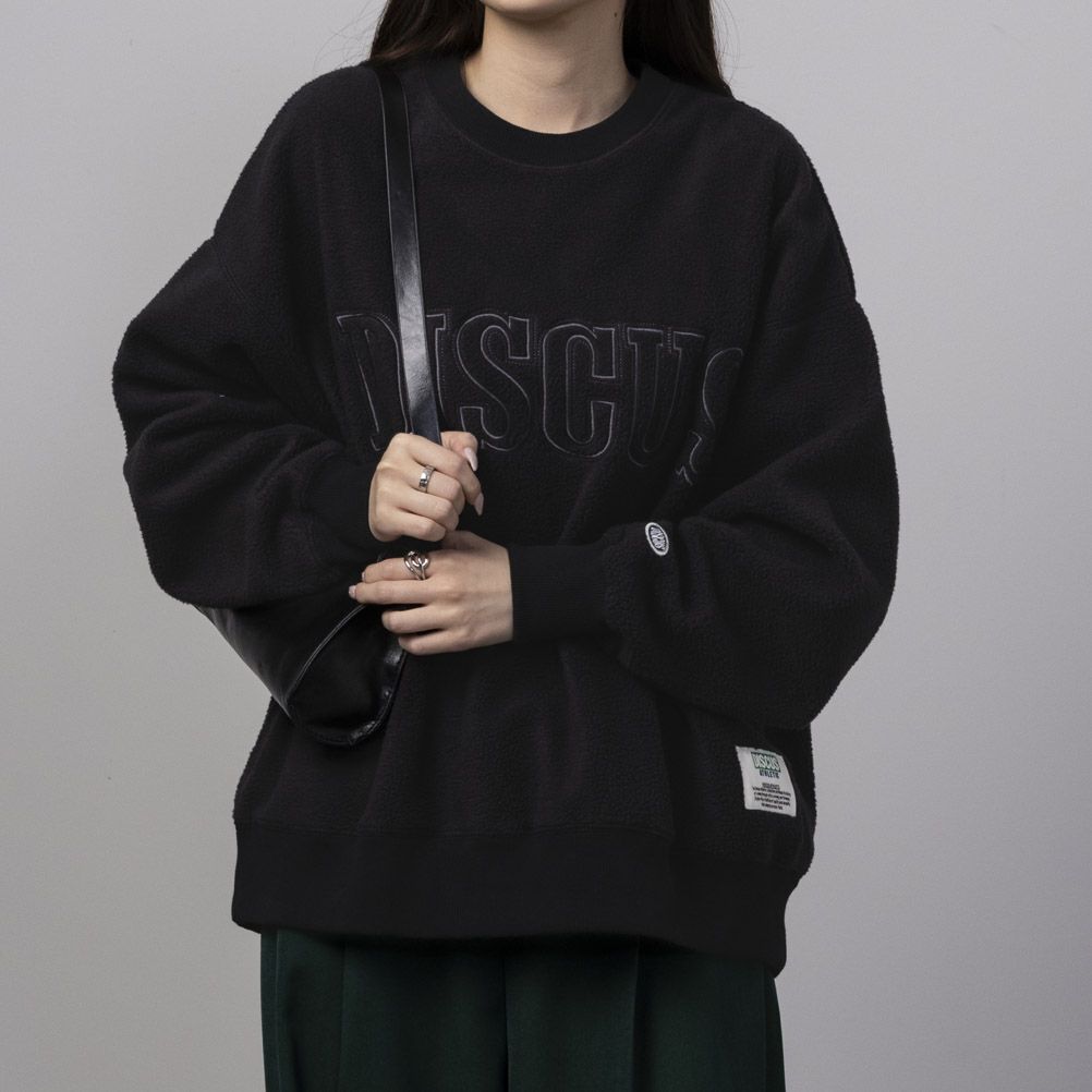DISCUS シープボア刺繍トレーナー レディース