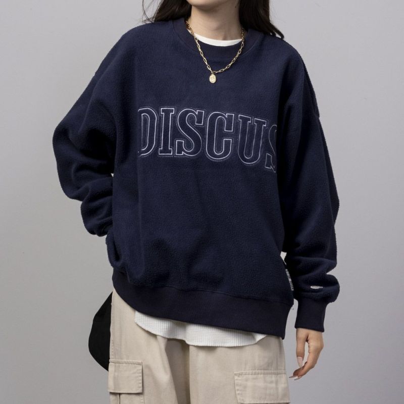 DISCUS シープボア刺繍トレーナー レディース