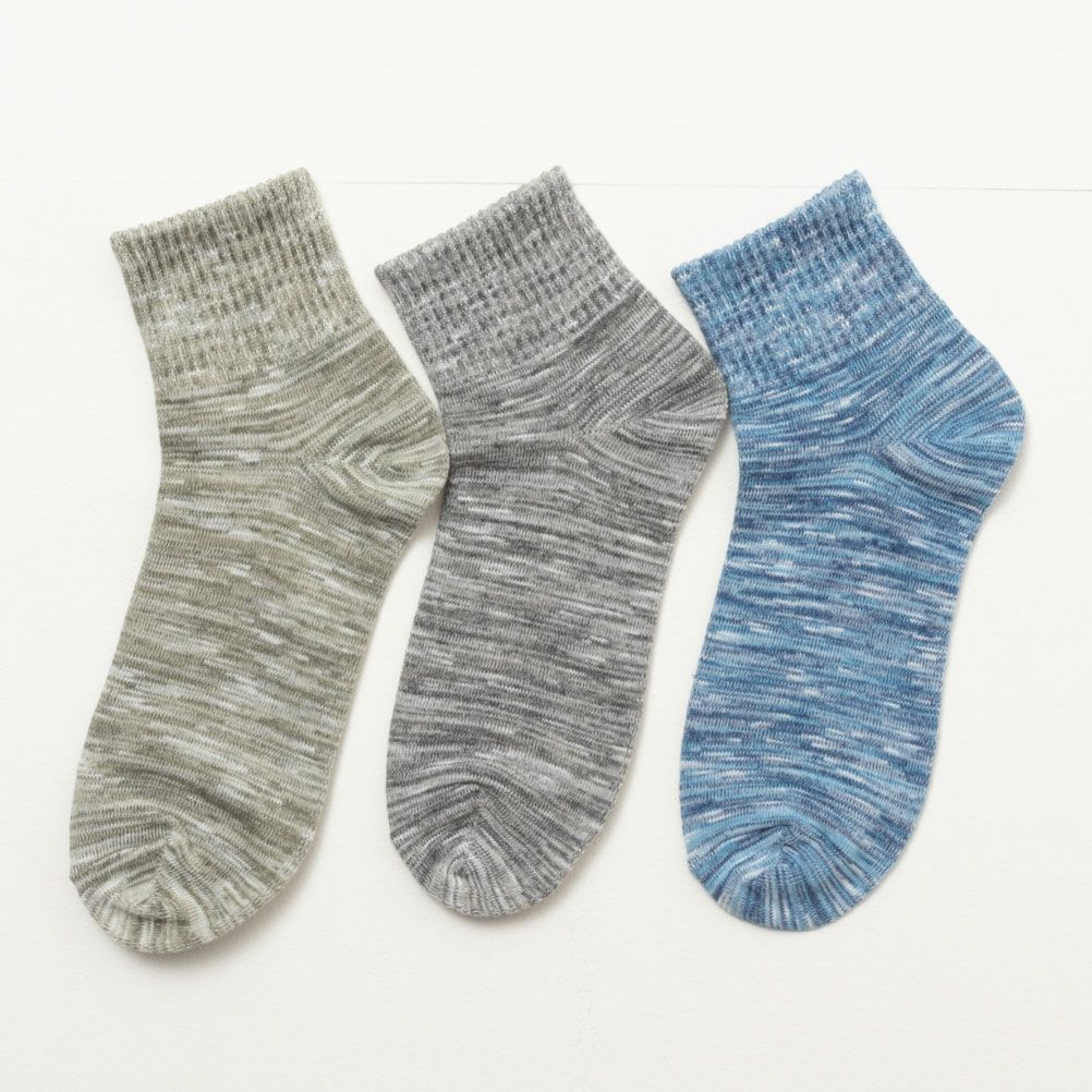 NAVY  クォーターソックス スラブミックス メンズ商品画像-8