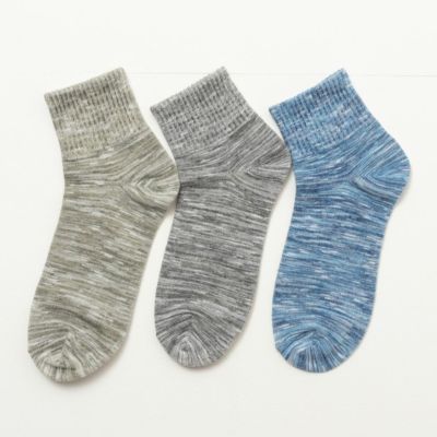 NAVY  クォーターソックス スラブミックス メンズ