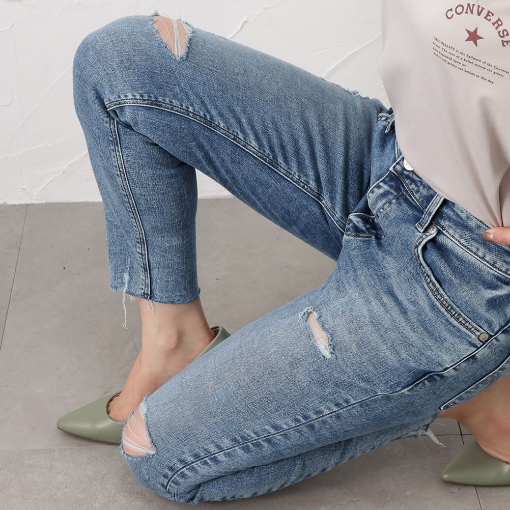 EDWIN essentials スキニーデニムパンツ レディース