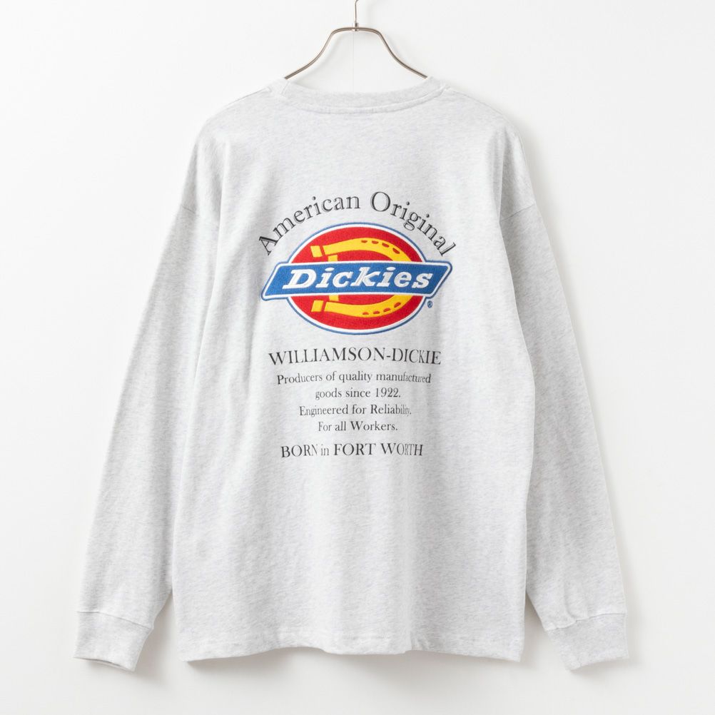 Dickies バックロゴ刺繍長袖Tシャツ メンズ