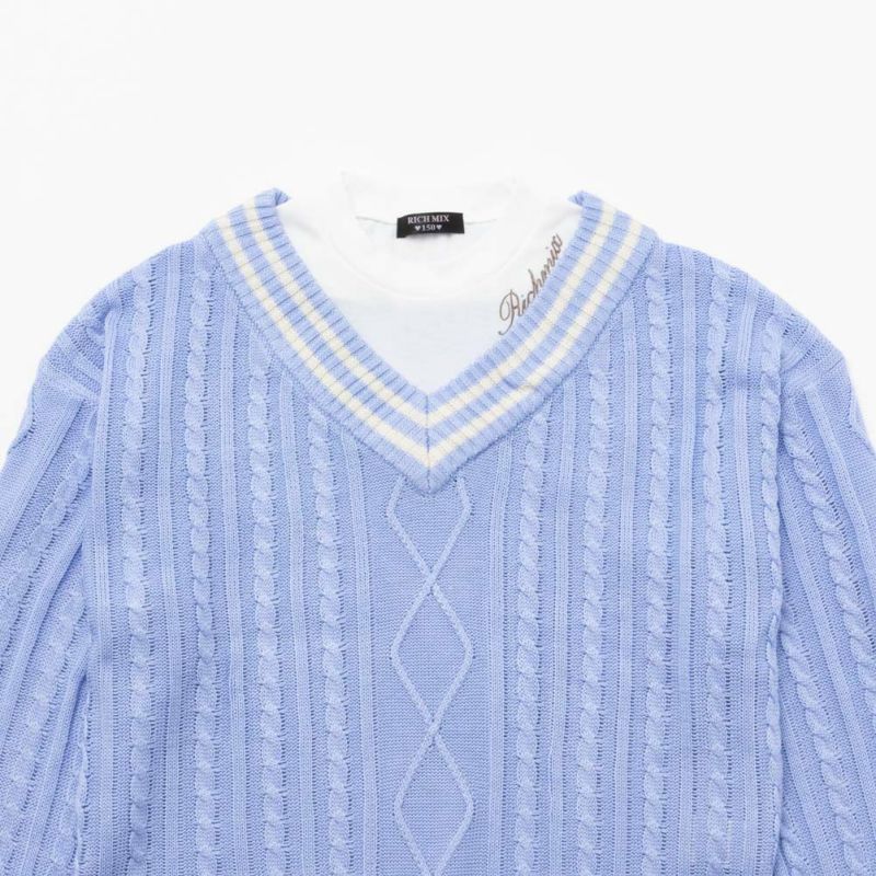 RICH MIX  レイヤード風フェイクニット キッズ商品画像-4