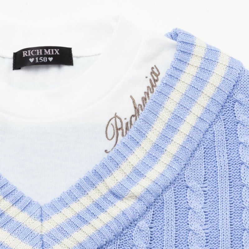 RICH MIX レイヤード風フェイクニット キッズ商品画像-7