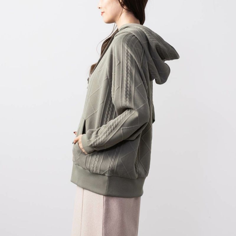 ジャガードプルパーカー レディース商品画像-5