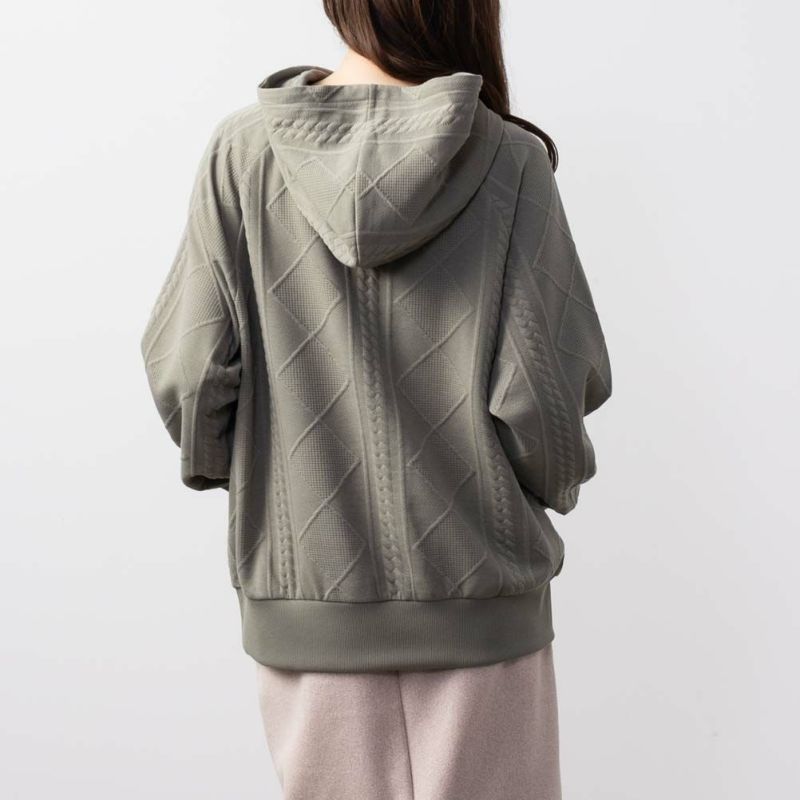 ジャガードプルパーカー レディース商品画像-6