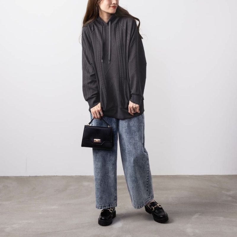 ジャガードプルパーカー レディース商品画像-7