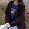LOGOS PARK シャギーボアノーカラージャケット レディース