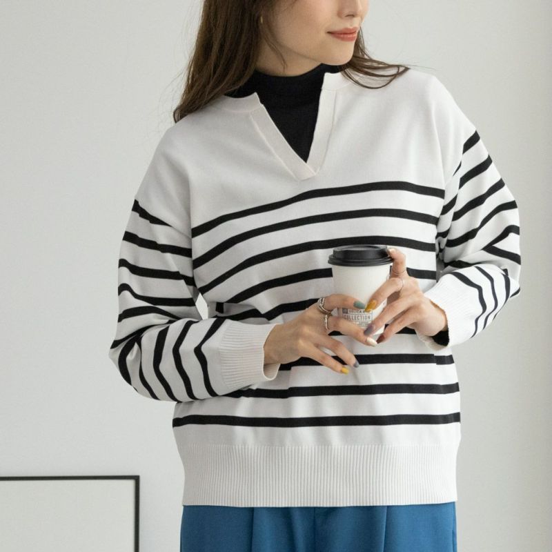 NAVY  スポンディングニットプルオーバー レディース商品画像-1