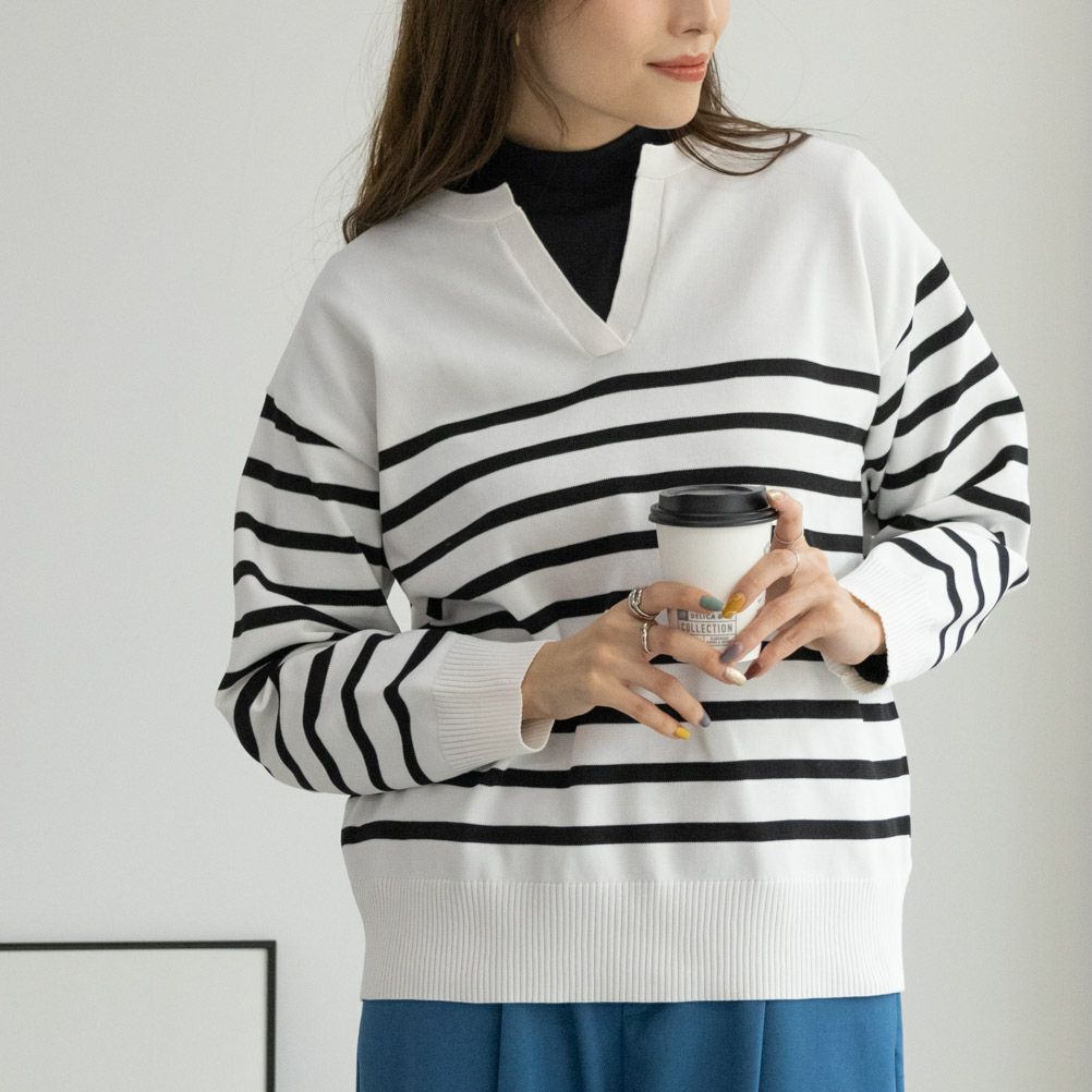 NAVY スポンディングニットプルオーバー レディース商品画像-1