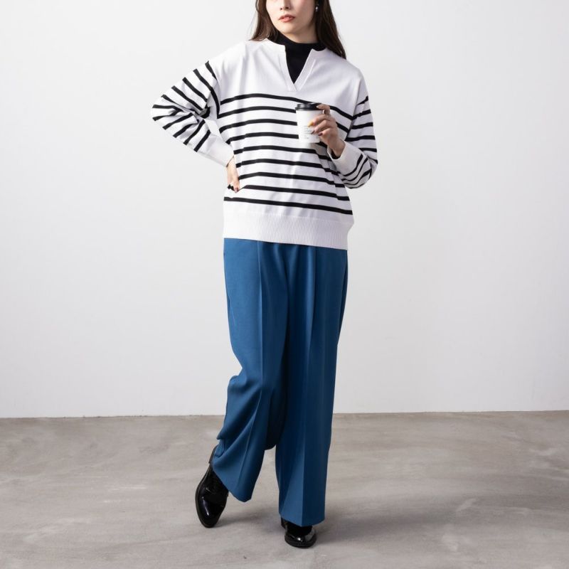 NAVY  スポンディングニットプルオーバー レディース商品画像-5