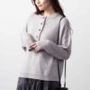 NAVY ネップヘンリーネックニット レディース商品サムネイル-2