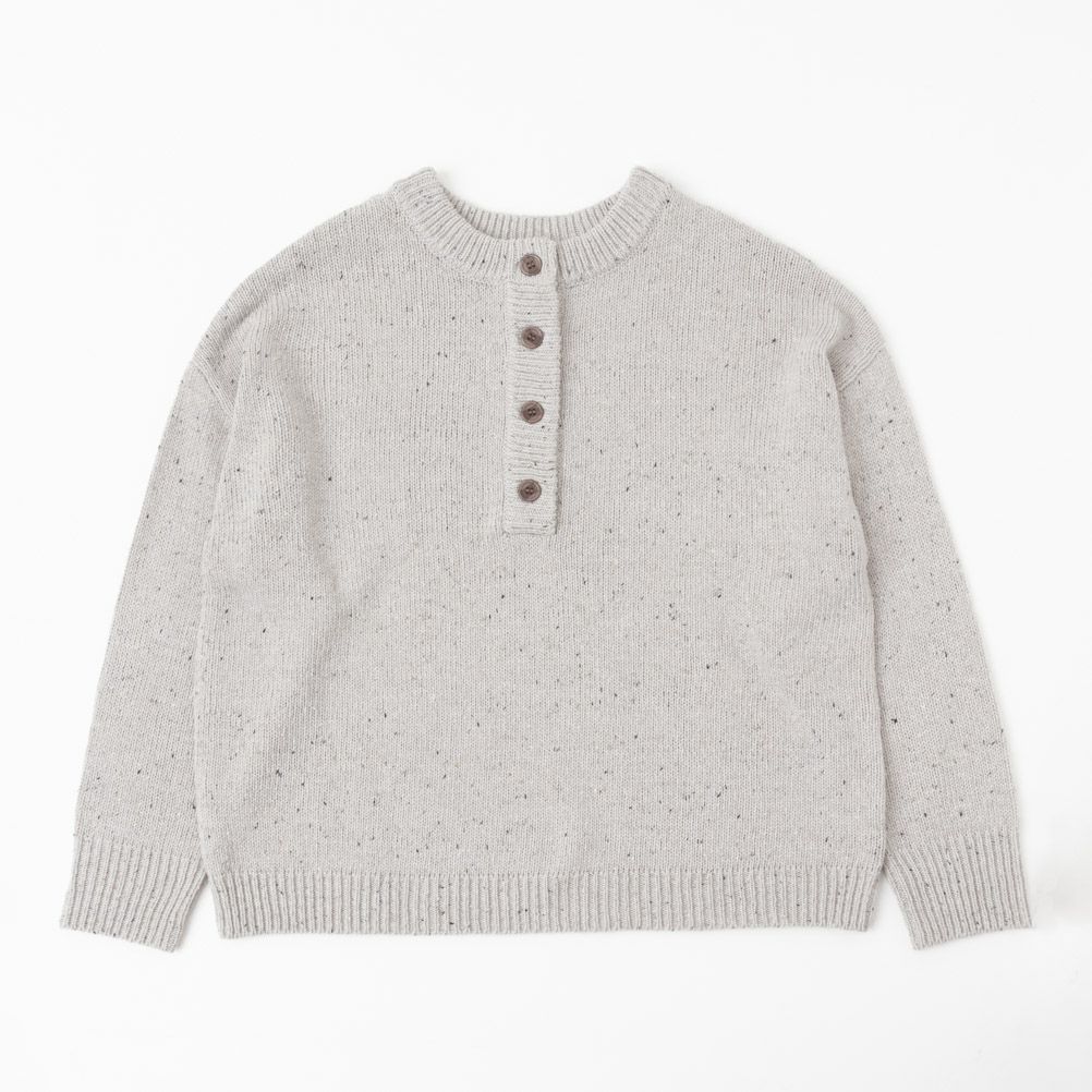 NAVY ネップヘンリーネックニット レディース