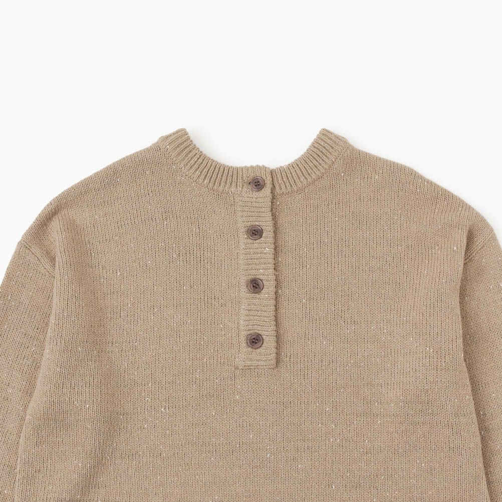 NAVY ネップヘンリーネックニット レディース