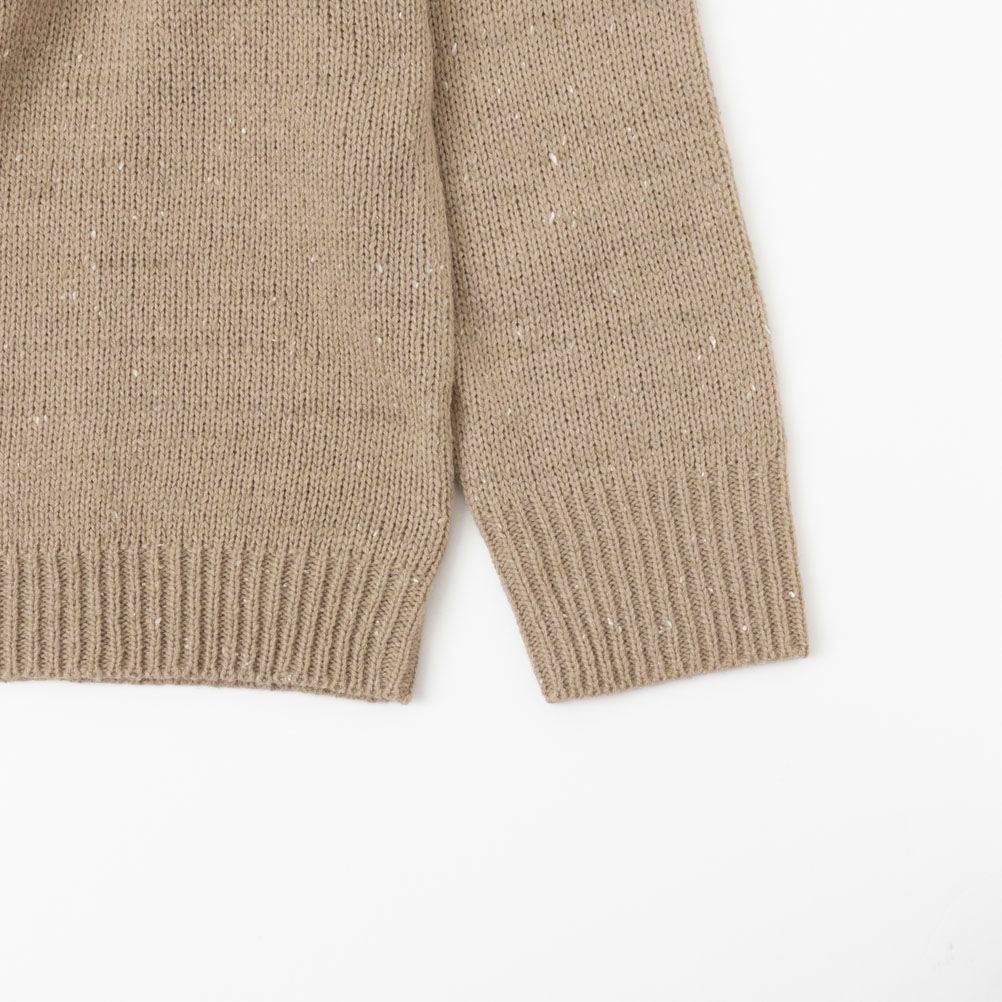 NAVY ネップヘンリーネックニット レディース