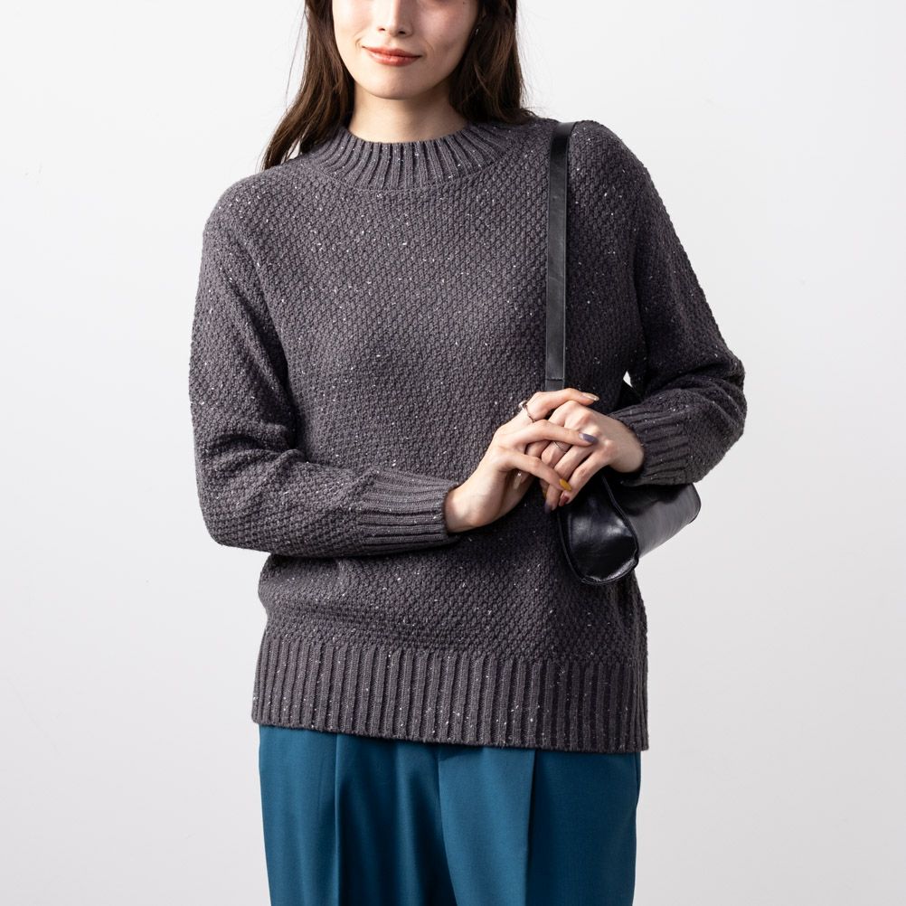 [期間限定価格]NAVY  ネップモックニット レディース商品サムネイル-3