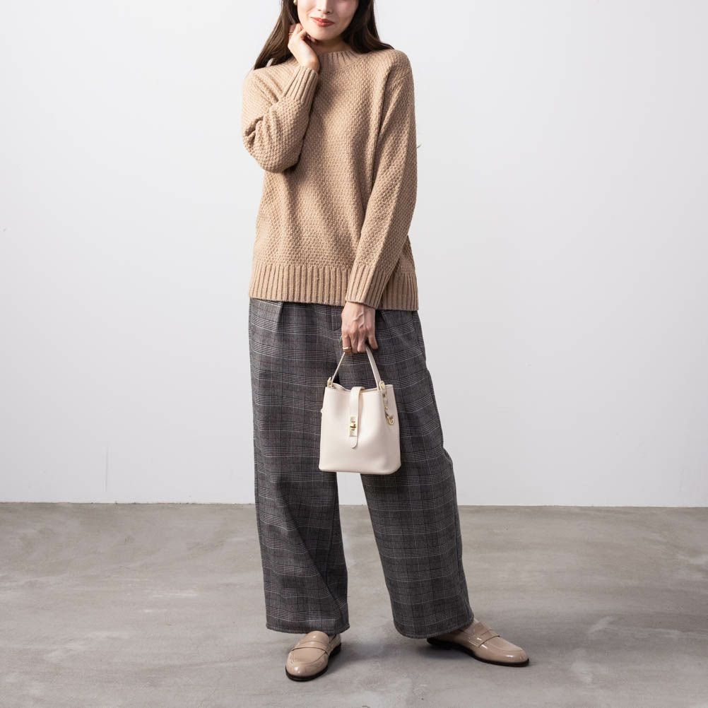 NAVY ネップモックニット レディース