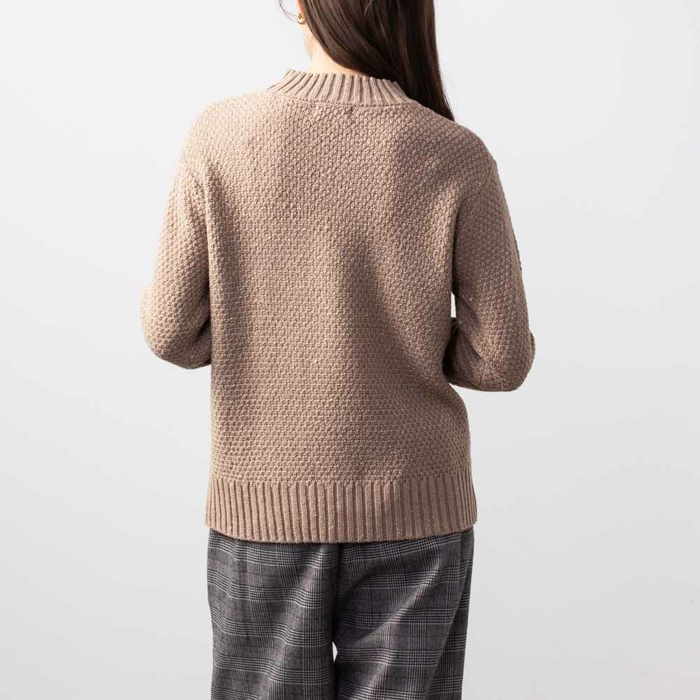 NAVY ネップモックニット レディース