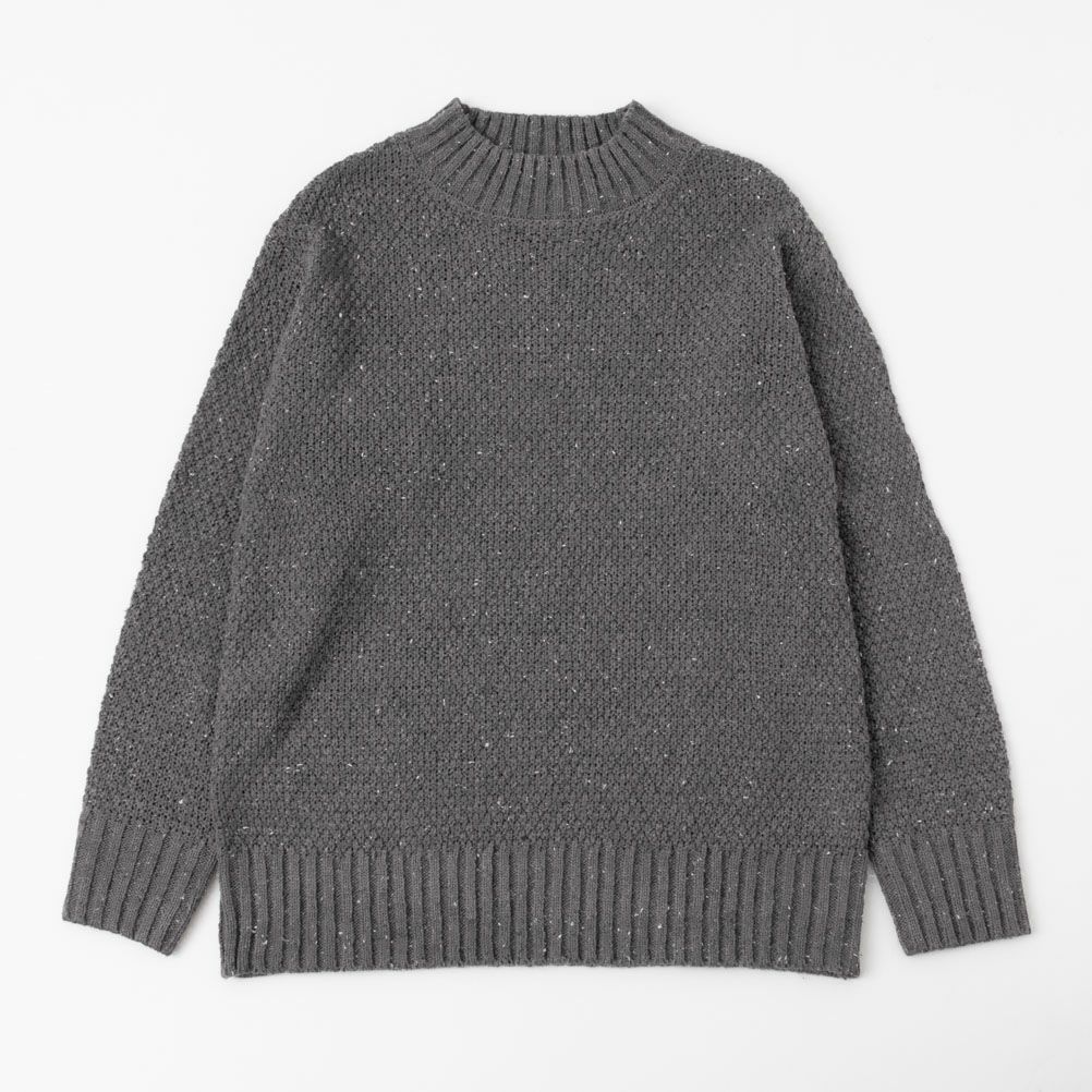 NAVY ネップモックニット レディース