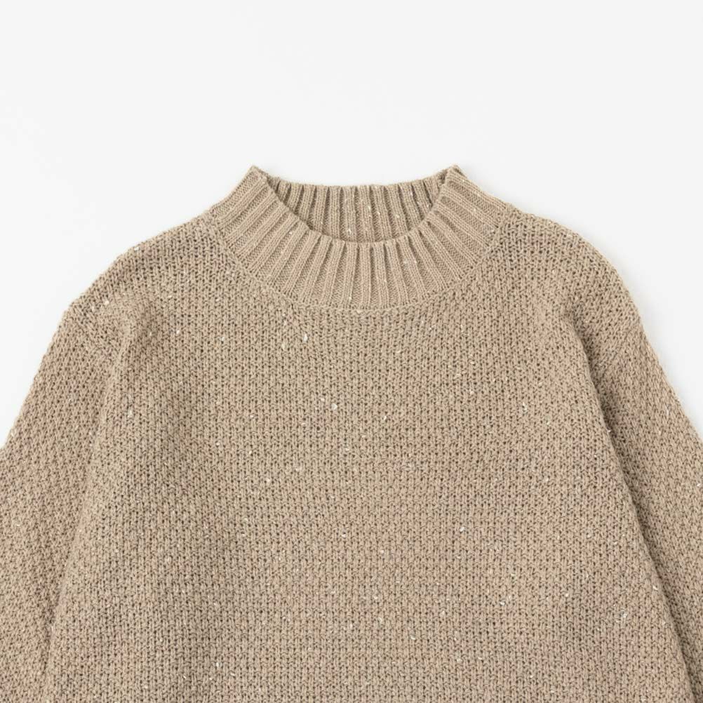 NAVY ネップモックニット レディース