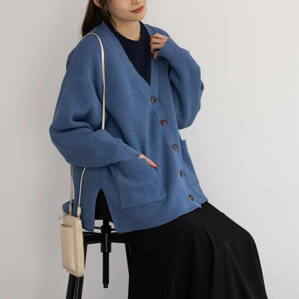 NAVY  スポンディングカーディガン レディース商品画像-1