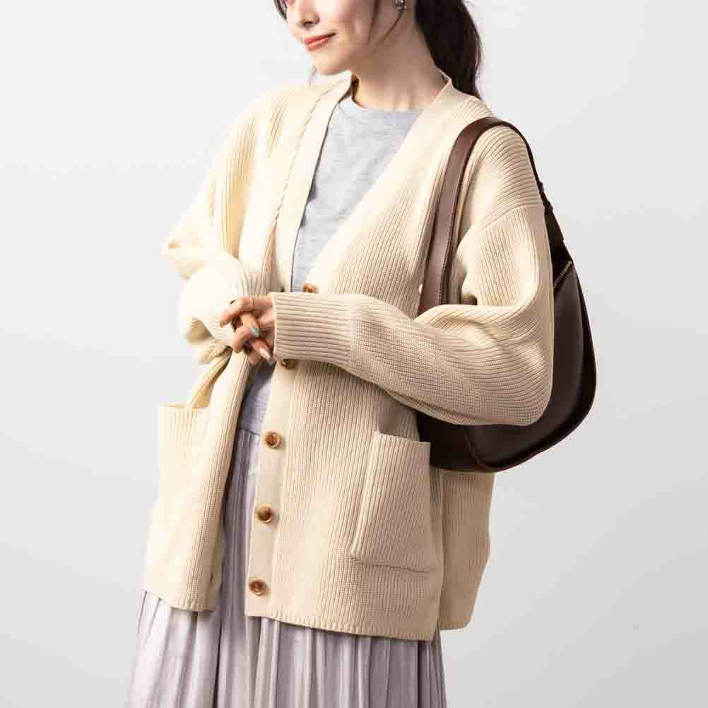 NAVY  スポンディングカーディガン レディース商品画像-5