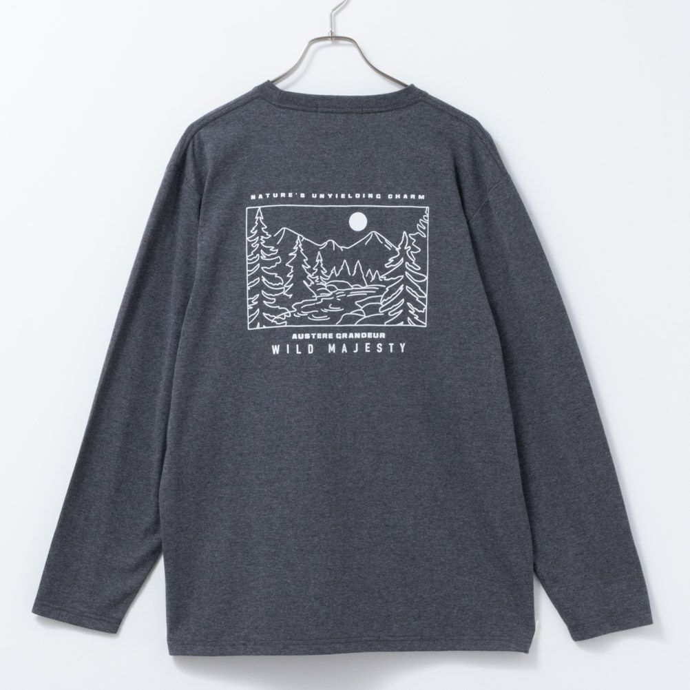 T-GRAPHICS ボックスプリント長袖Tシャツ メンズ