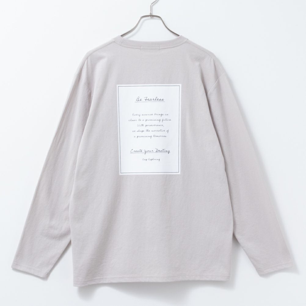 T-GRAPHICS ボックスプリント長袖Tシャツ メンズ