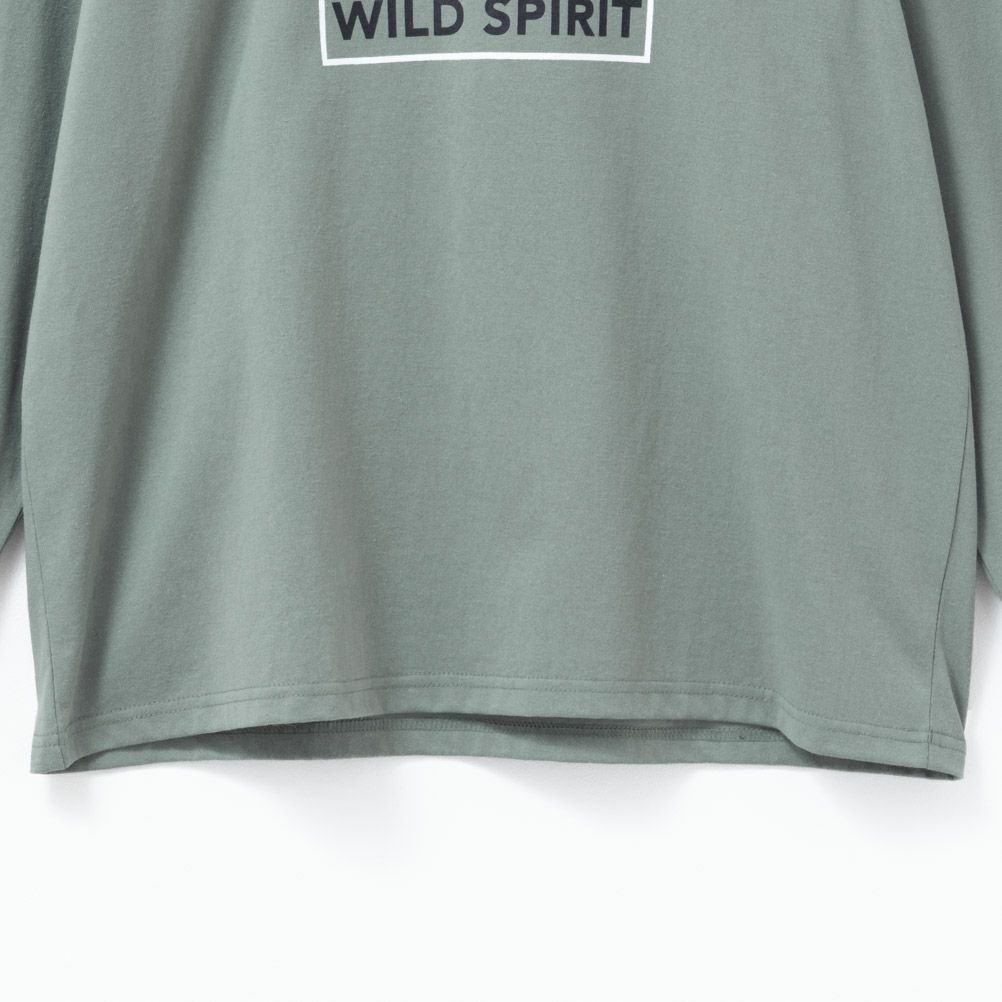 T-GRAPHICS ボックスプリント長袖Tシャツ メンズ