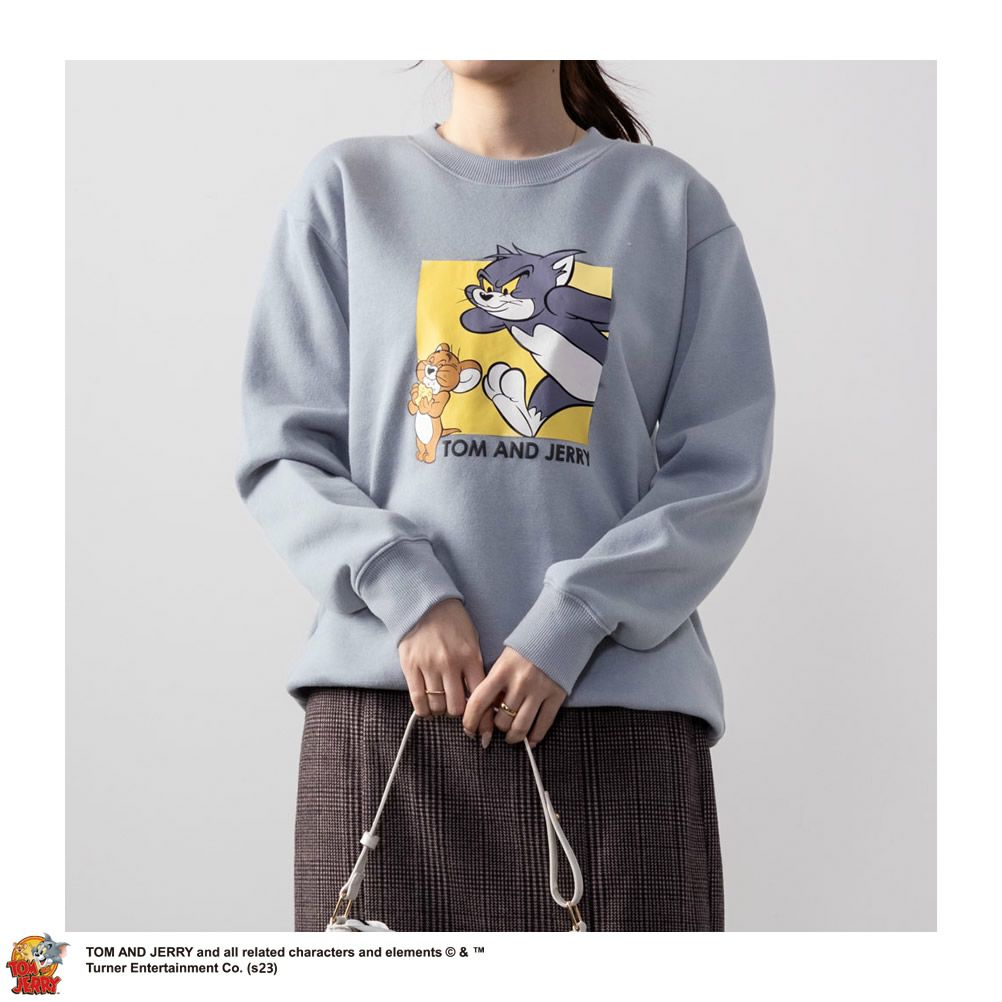 Tom and Jerry 裏起毛トレーナー レディース