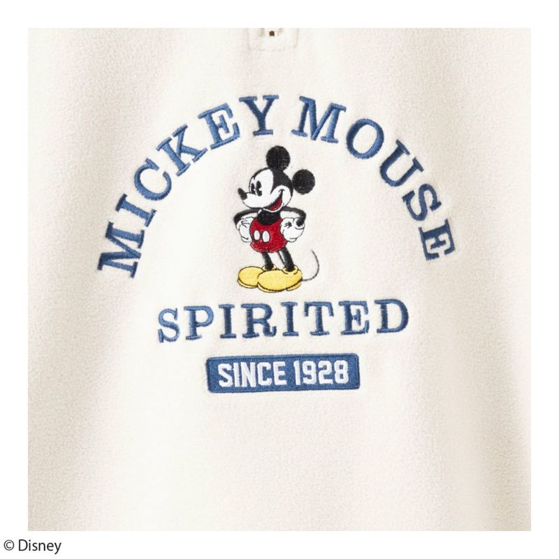 Disney ミッキーマウス / フリースハーフジップアップトレーナー