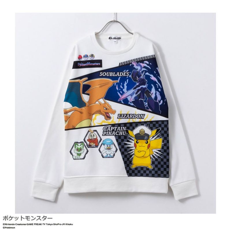 ポケットモンスター 裏起毛プリントトレーナー キッズ商品画像-1