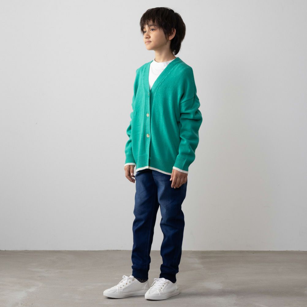 NAVY  ニットカーディガンアンサンブル キッズ商品サムネイル-5