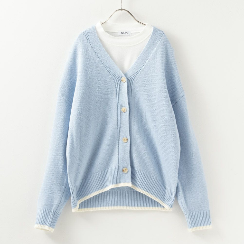 NAVY  ニットカーディガンアンサンブル キッズ商品画像-8