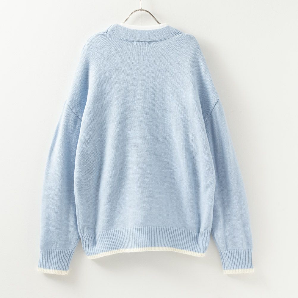 NAVY  ニットカーディガンアンサンブル キッズ商品画像-9