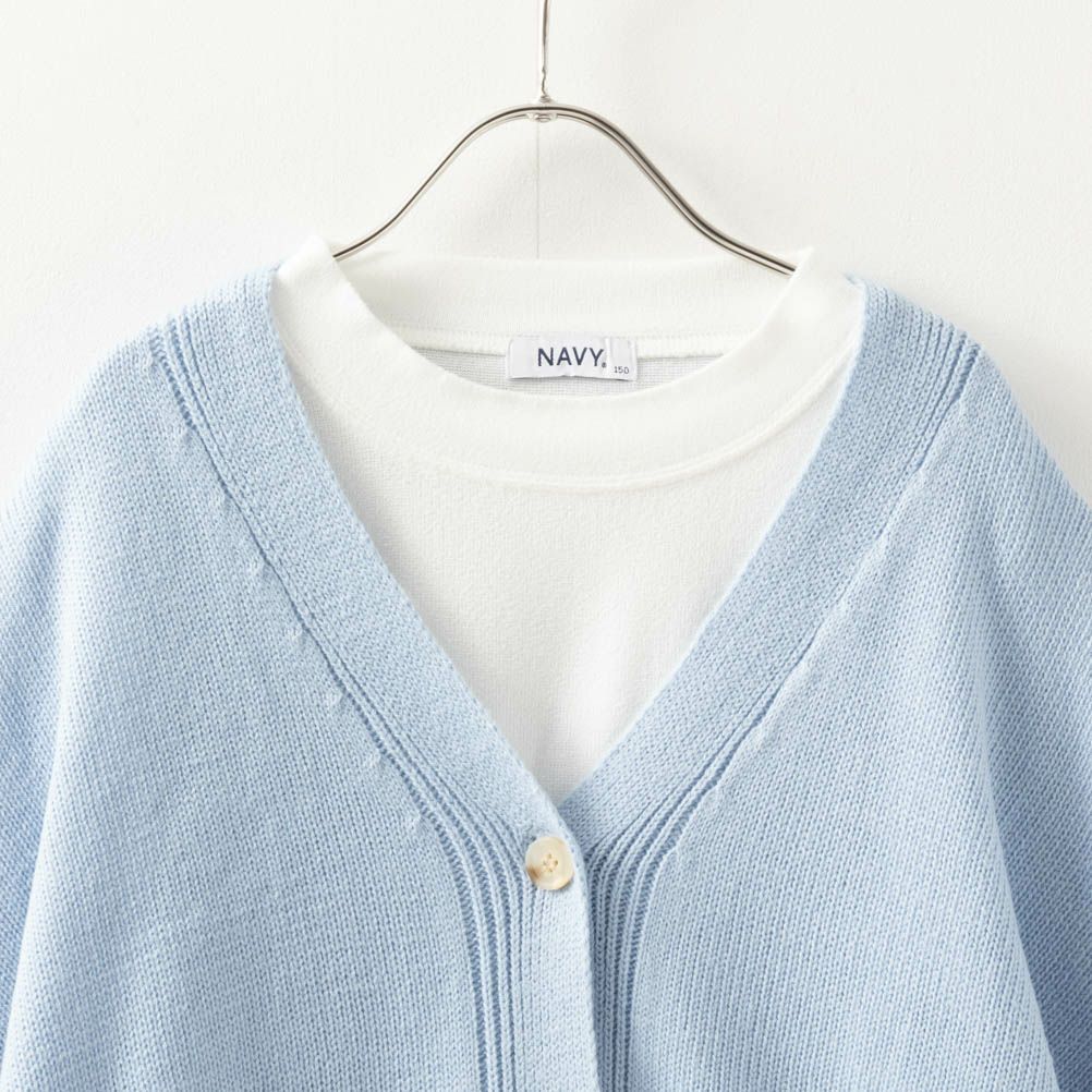 NAVY  ニットカーディガンアンサンブル キッズ商品画像-12