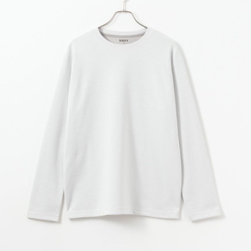 NAVY  ダブルフェイスロングスリーブTシャツ メンズ商品画像-1