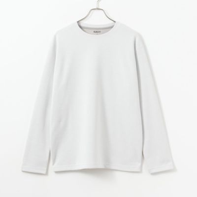 NAVY  ダブルフェイスロングスリーブTシャツ メンズ
