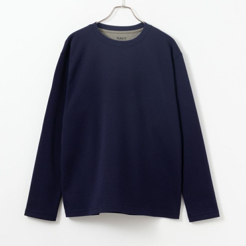 NAVY ダブルフェイスロングスリーブTシャツ メンズ商品画像-3