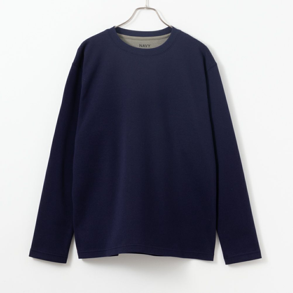 NAVY  ダブルフェイスロングスリーブTシャツ メンズ商品サムネイル-3