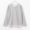 NAVY カノコキーネックレイヤード長袖Tシャツ メンズ商品サムネイル-1